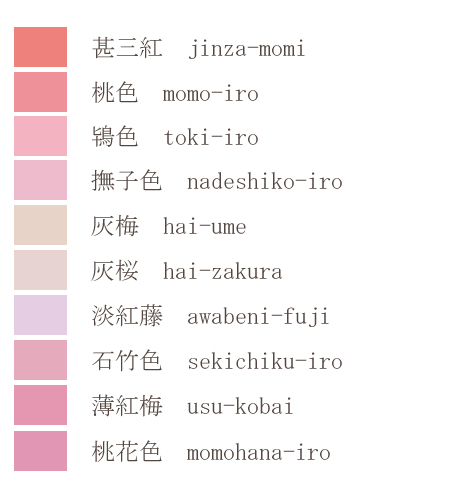 Japanese Color Chart